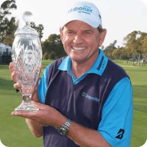 Nick Price holding the Hoag Classic trophy